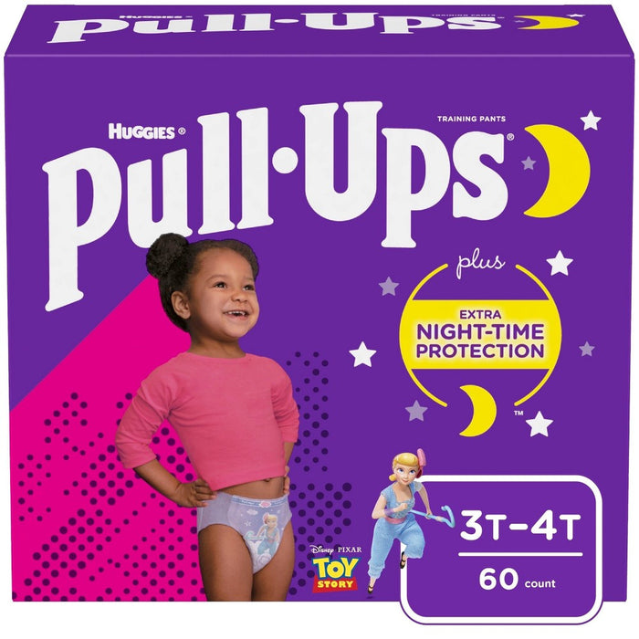 Huggies Pull Ups Girls' Night-Time Training Pants Super Pack - 3T-4T (60ct)
