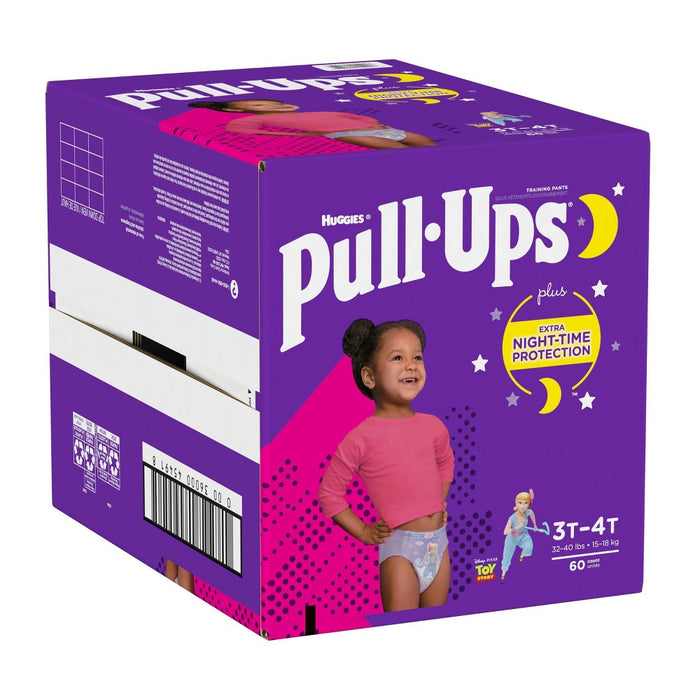 Huggies Pull Ups Girls' Night-Time Training Pants Super Pack - 3T-4T (60ct)