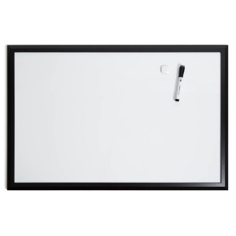 U Brands 23"x35" Magnetic Dry Erase Board Black Wood Frame with Marker (LOCAL PICKUP ONLY)