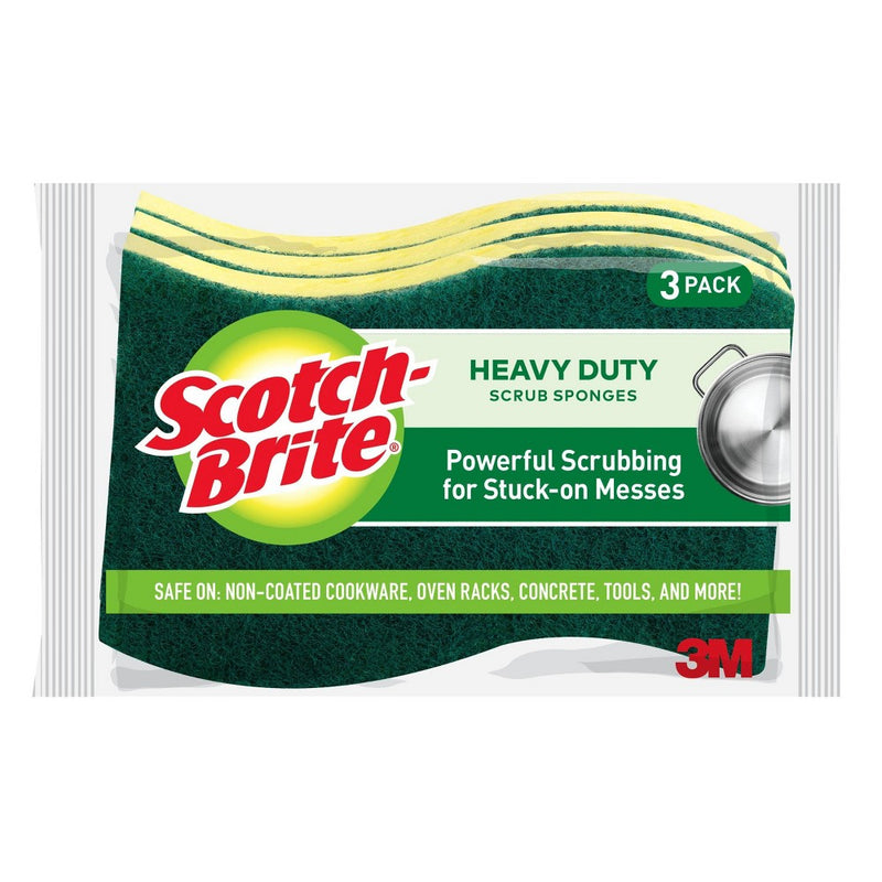 Scotch-Brite  Heavy Duty Scrub Sponge - 3pk
