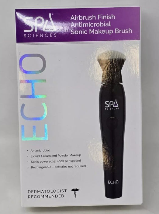 Spa Sciences Echo Antimicrobial Sonic Makeup Brush - Black