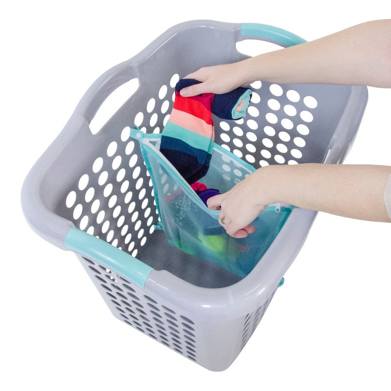 2 Bushel Hamper with Divider Gray - Room Essentials (LOCAL PICKUP ONLY)