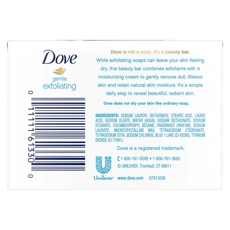Dove Gentle Exfoliating Beauty Bar Soap - 4pk - 3.75oz each
