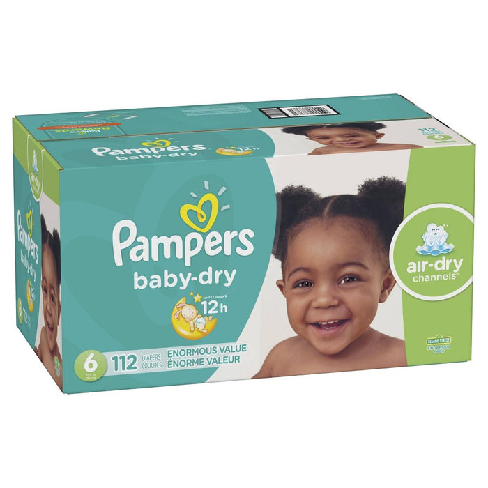 Pampers Baby Dry Disposable Diapers Enormous Pack - Size 6 (112ct)