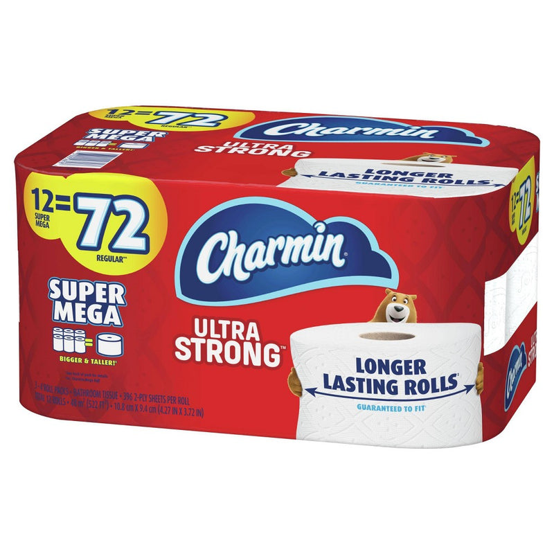 Charmin Ultra Strong Toilet Paper - 12 Super Mega Rolls