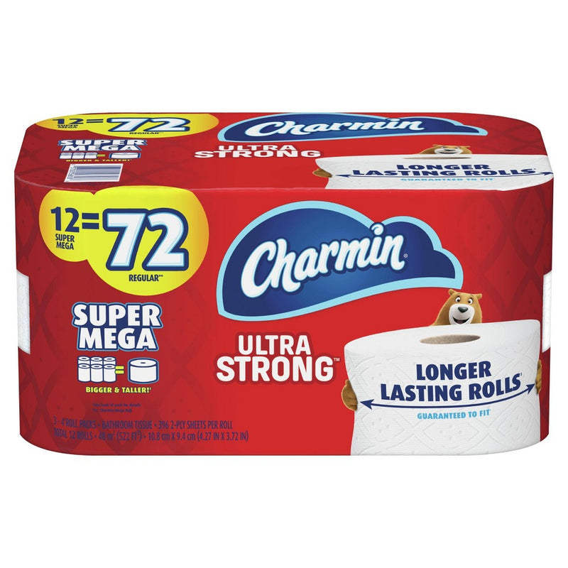 Charmin Ultra Strong Toilet Paper - 12 Super Mega Rolls