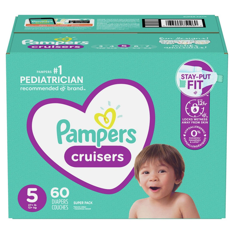Pampers Cruisers Diapers Super Pack - Size 5 (60ct)