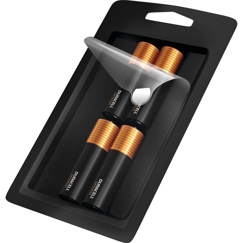 Duracell Optimum AA Batteries - 4 Pack Alkaline Battery with Resealable Tray