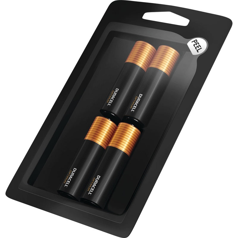 Duracell Optimum AA Batteries - 4 Pack Alkaline Battery with Resealable Tray