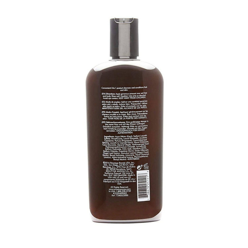 American Crew 3-in-1 Shampoo & Conditioner Body Wash - 15 fl oz