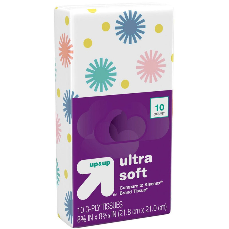 Facial Tissue Pocket Pack - 4pk/10ct - up & up