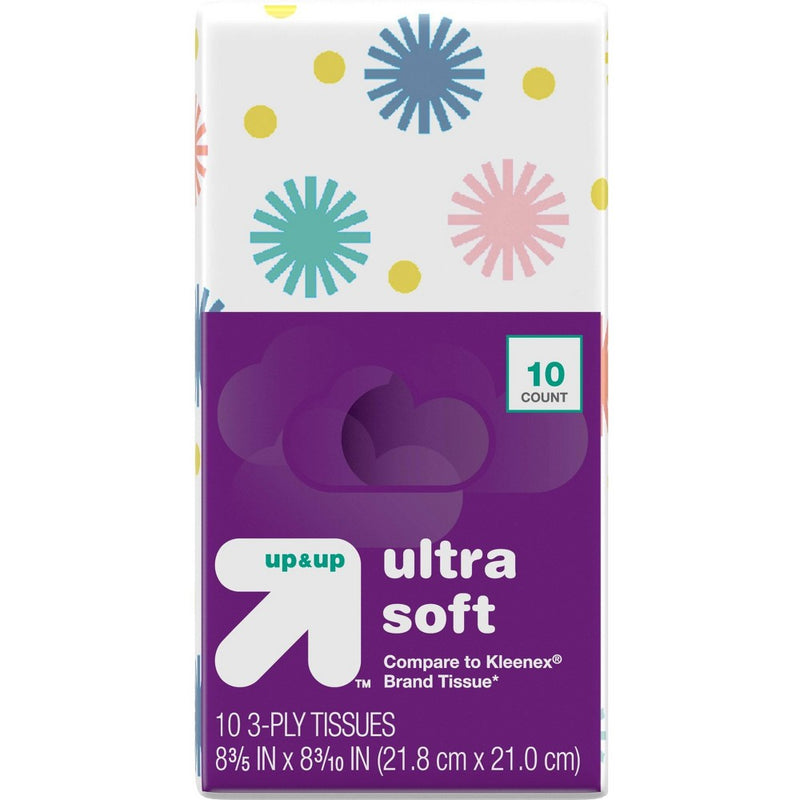 Facial Tissue Pocket Pack - 4pk/10ct - up & up