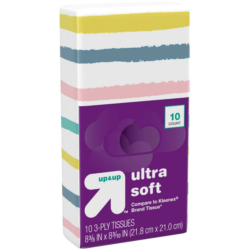 Facial Tissue Pocket Pack - 4pk/10ct - up & up