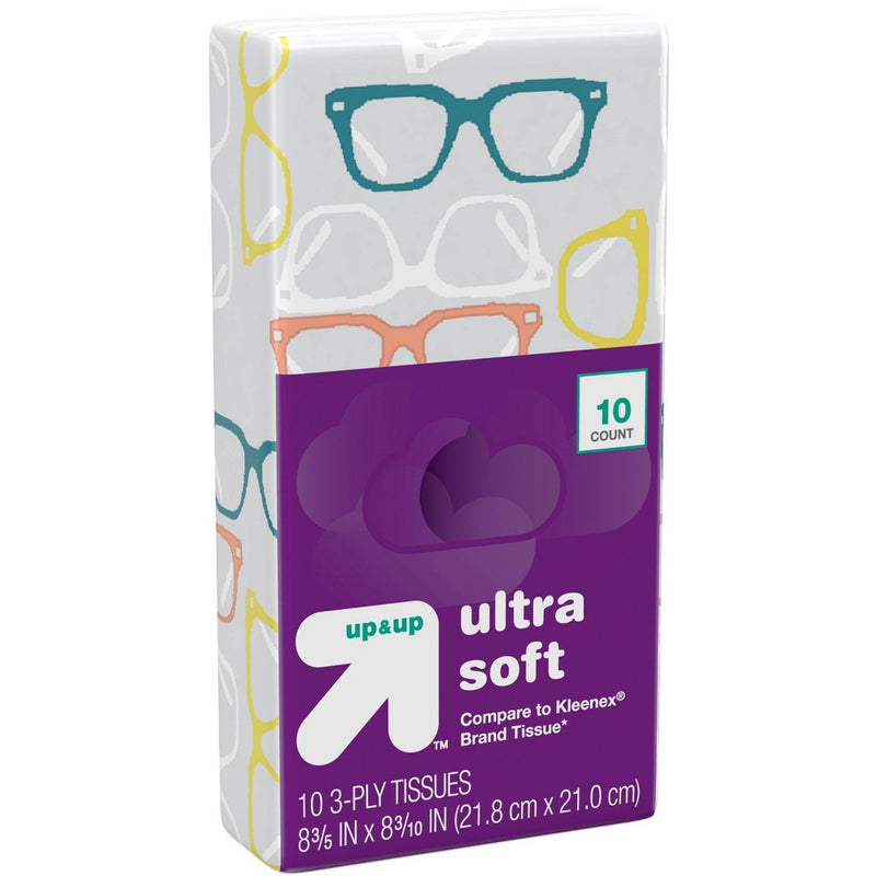 Facial Tissue Pocket Pack - 4pk/10ct - up & up