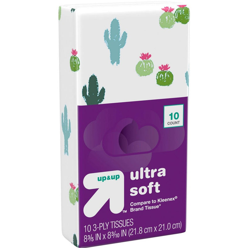 Facial Tissue Pocket Pack - 4pk/10ct - up & up