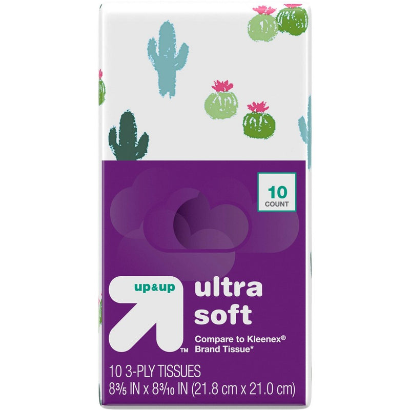 Facial Tissue Pocket Pack - 4pk/10ct - up & up