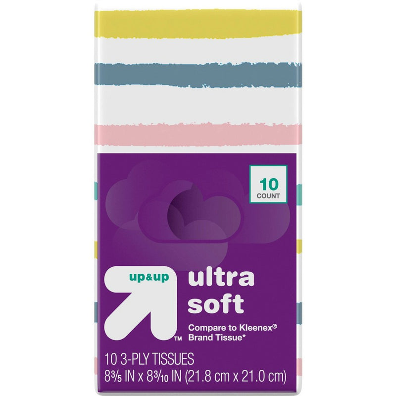 Facial Tissue Pocket Pack - 4pk/10ct - up & up