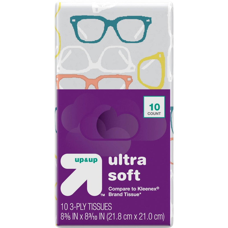 Facial Tissue Pocket Pack - 4pk/10ct - up & up