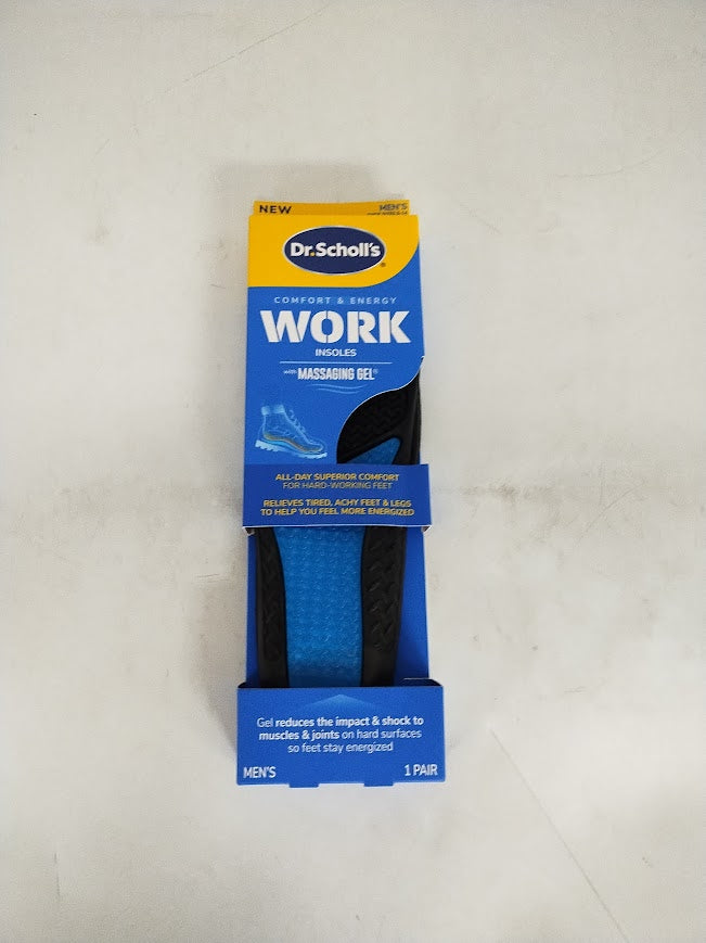 Dr. Scholl's Comfort & Energy Work Massaging Gel Insoles for Men - Size (8-14)