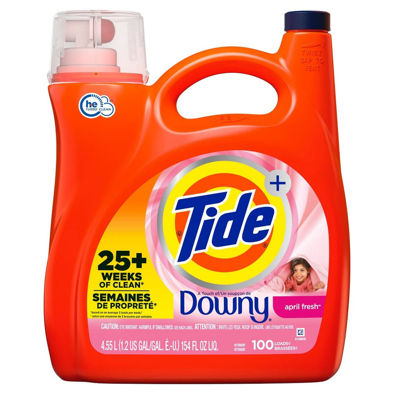 Tide plus Touch of Downy April Fresh Liquid Laundry Detergent - 154 fl oz