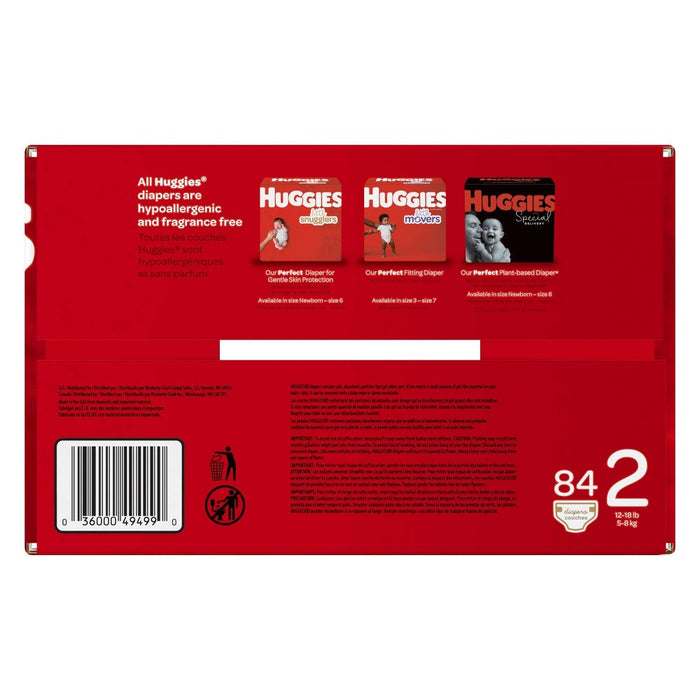 Huggies Little Snugglers Diapers Super Pack - Size 2 (84ct)