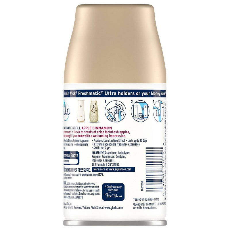 Glade Apple Cinnamon Automatic Spray Refill - 6.2oz