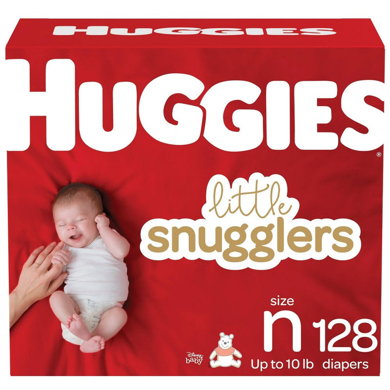 Huggies Little Snugglers Diapers Giant Pack - Size Newborn (128ct)