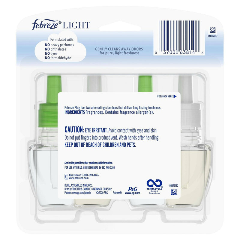 Febreze Light Plug Bamboo Refill with Fade Defy Technology - 2ct