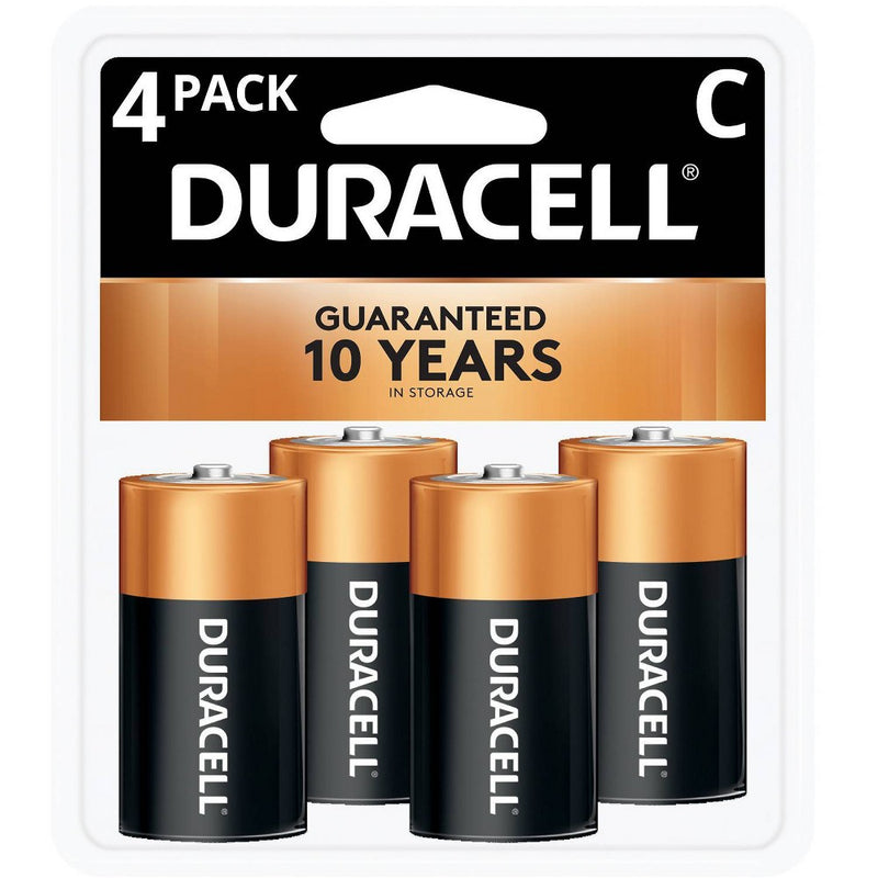 Duracell Coppertop C Batteries - 4 Pack Alkaline Battery
