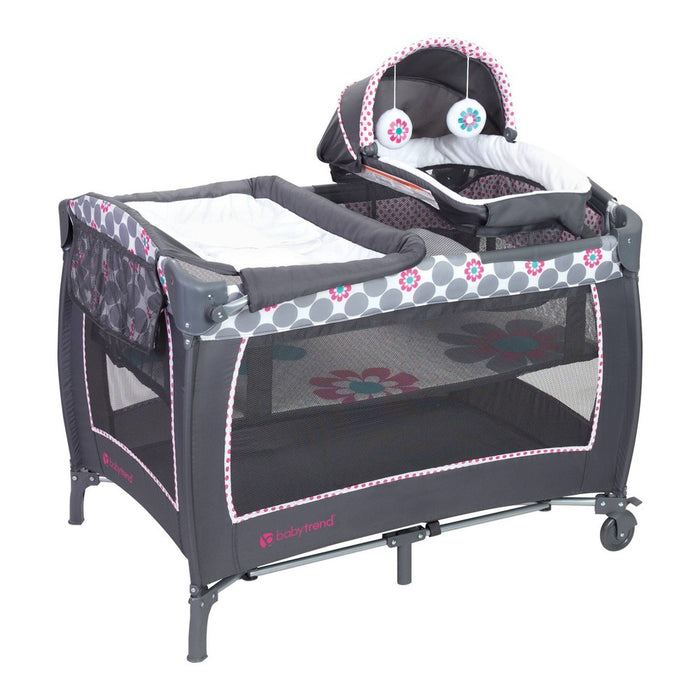 Baby Trend Lil Snooze Deluxe II Nursery Center - Daisy Dots (LOCAL PICKUP ONLY)