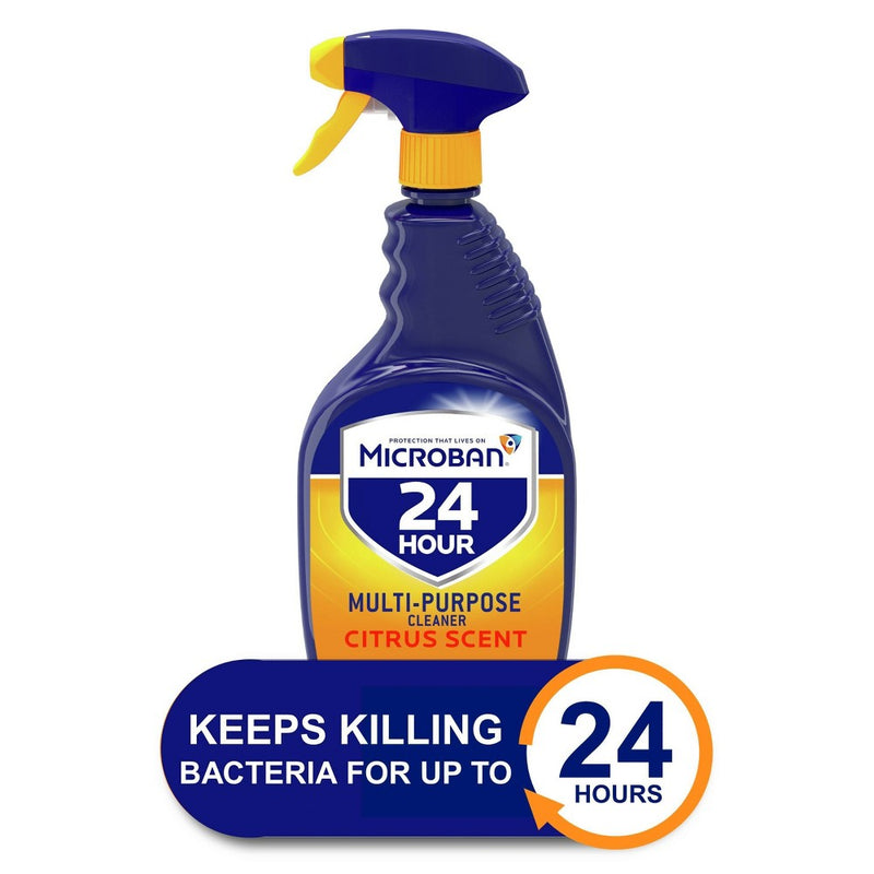 Microban 24 Hour Multi-Purpose Cleaner and Disinfectant Spray, Citrus Scent - 32 fl oz