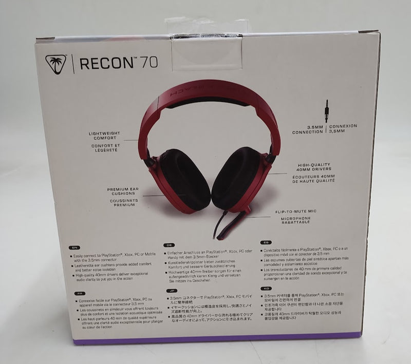 Turtle Beach Recon 70 Wired Gaming Headset - Red *BRAND NEW*