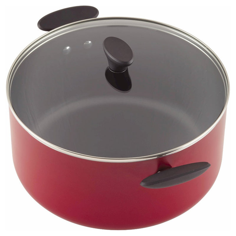Farberware Reliance 10qt Aluminum Nonstick Wide Stock Pot Red