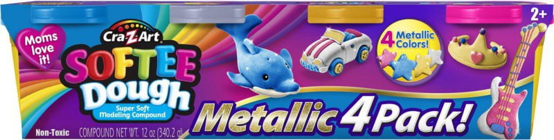 Cra-Z-Art Softee Dough- Metallic dough 4 Pack