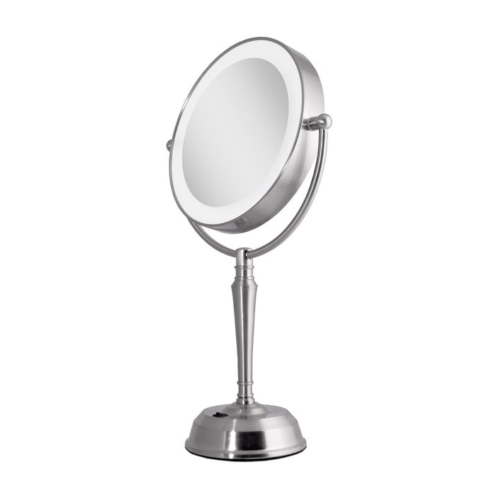 Zadro Next Generation LED Lighted Vanity Mirror with USB Port Satin Nickel - 10X/1X
