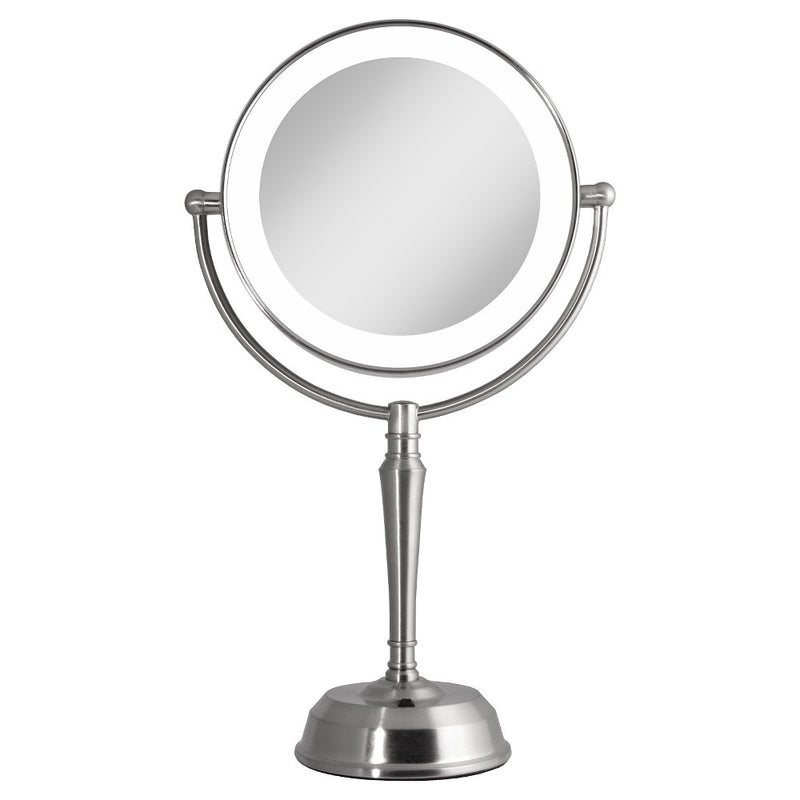 Zadro Next Generation LED Lighted Vanity Mirror with USB Port Satin Nickel - 10X/1X