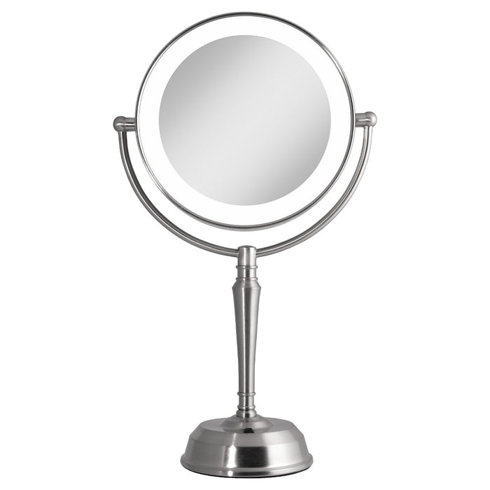 Zadro Next Generation LED Lighted Vanity Mirror with USB Port Satin Nickel - 10X/1X