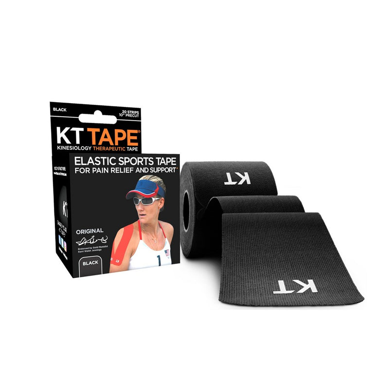 KT Tape Elastic Sports Tape 20ct - Black