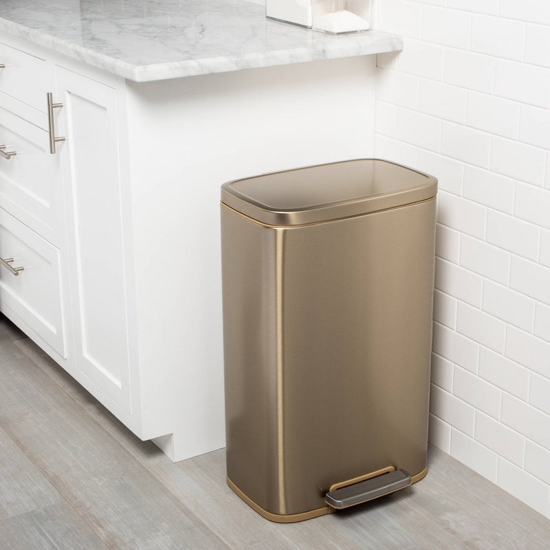 45L Rectangle Step Trash Can Gold - Made By Design (LOCAL PICKUP ONLY)