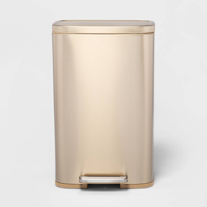 45L Rectangle Step Trash Can Gold - Made By Design (LOCAL PICKUP ONLY)