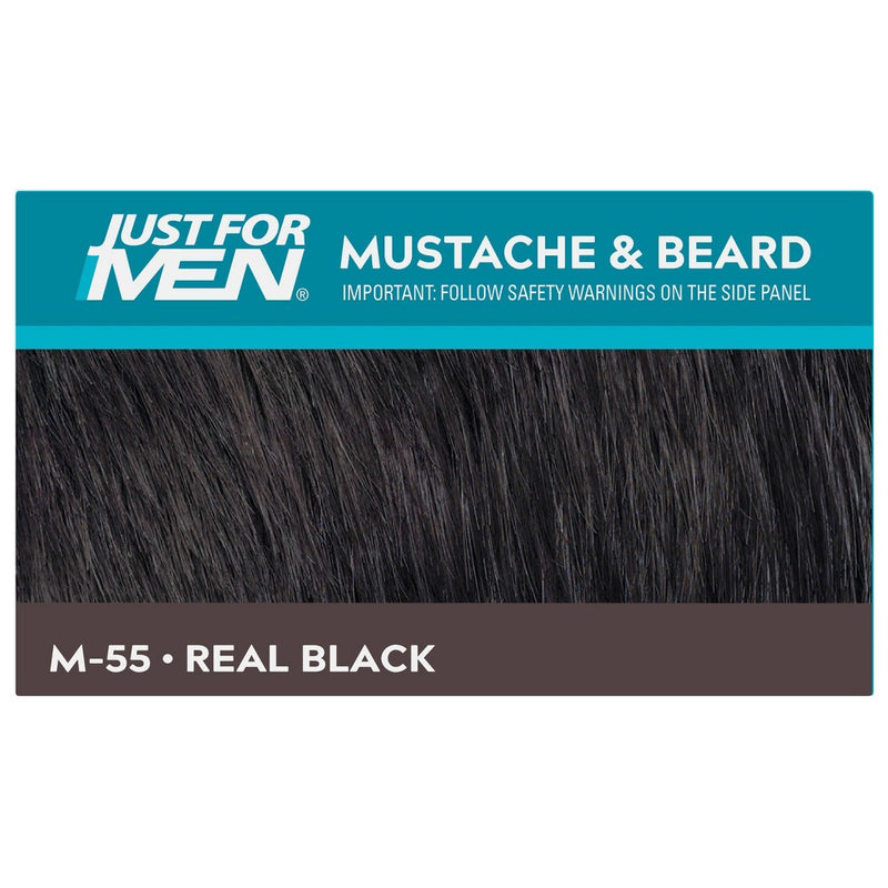 Just For Men Mustache & Beard Beard Color - ing for Gray Hair - Real Black M55