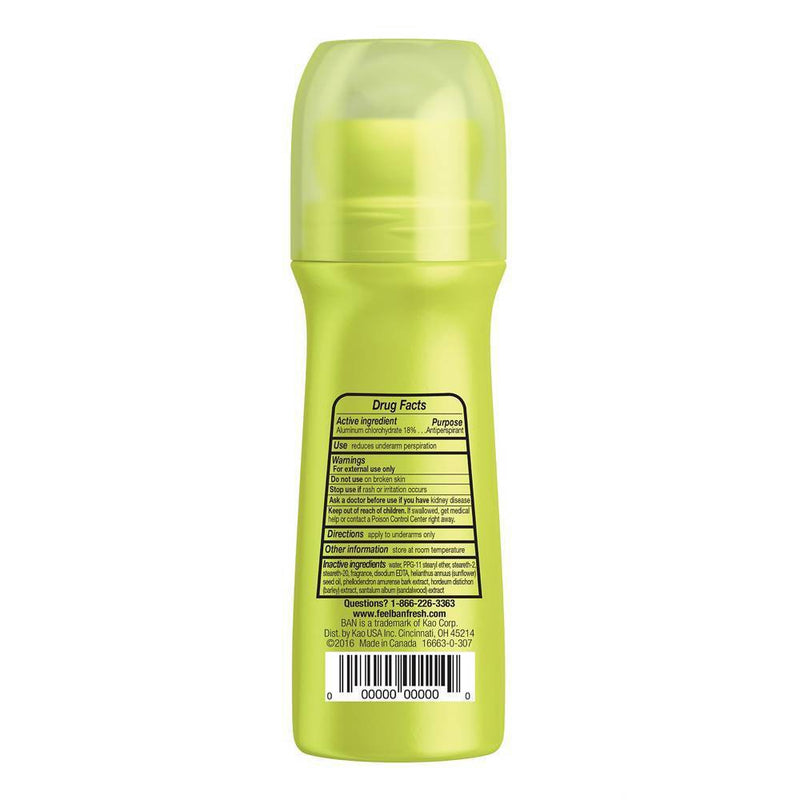 Ban Roll-On Powder Fresh Antiperspirant & Deodorant - 3.5oz