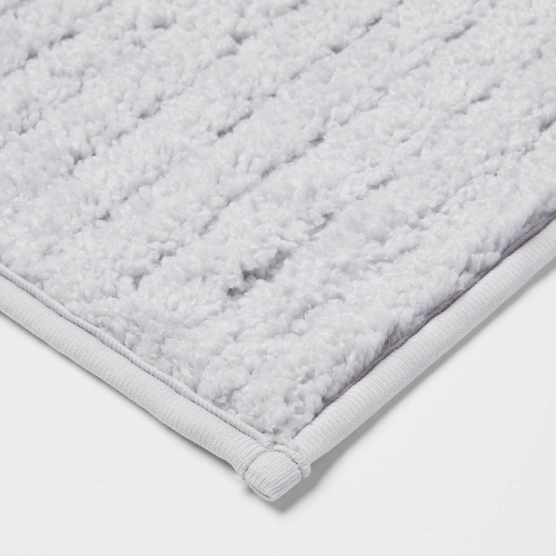 2pk Quick Dry Bath Rug Set Light Gray - Threshold