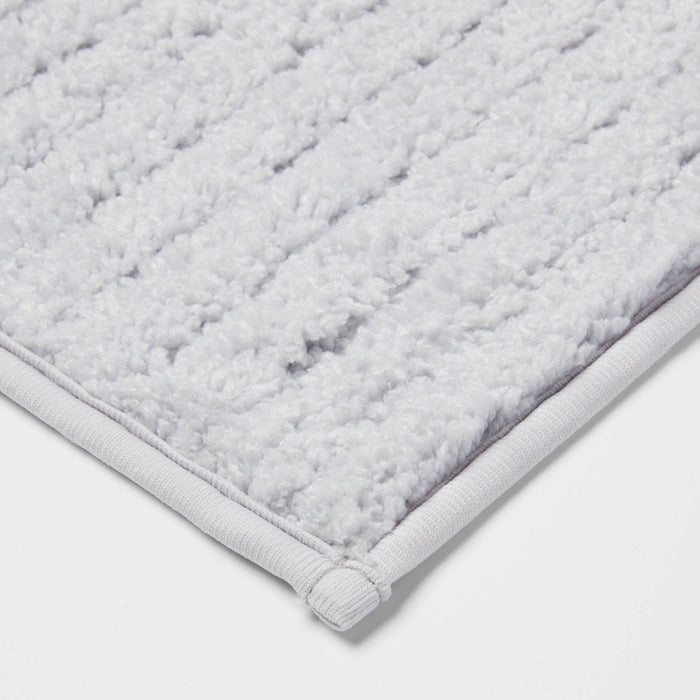 2pk Quick Dry Bath Rug Set Light Gray - Threshold