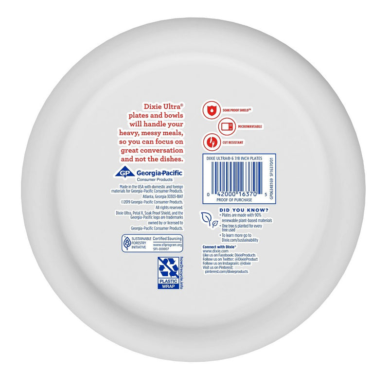 Dixie Ultra Disposable Plates - 7" - 40ct