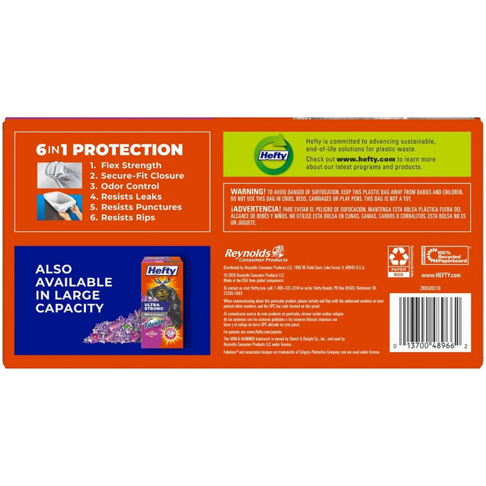 Hefty Ultra Strong Fabuloso Tall Kitchen 13 Gallon Trash Bags - 50ct