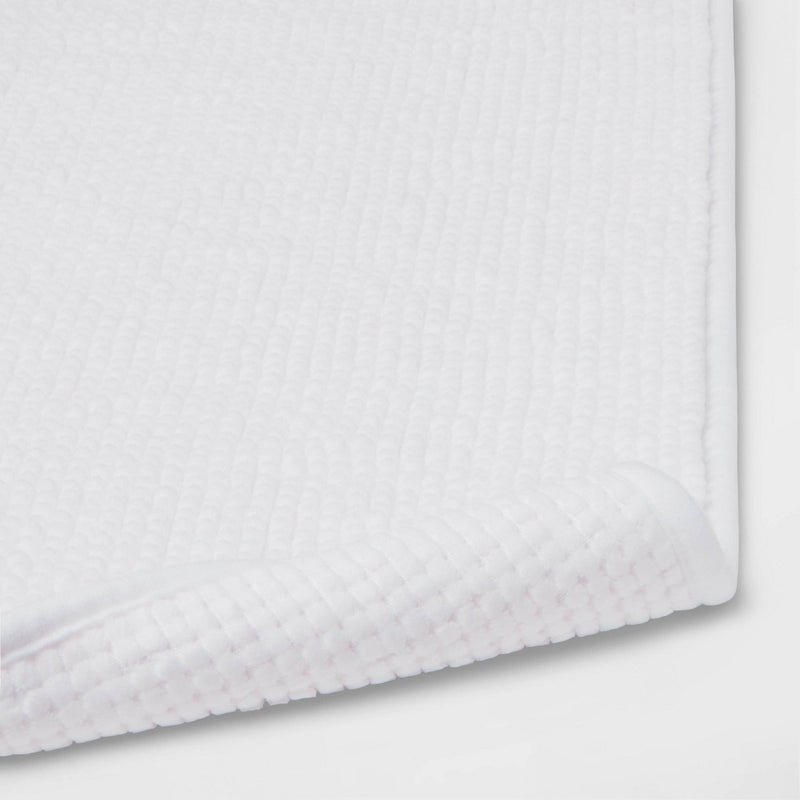 20"x58" Everyday Chenille Bath Runner White - Room Essentials