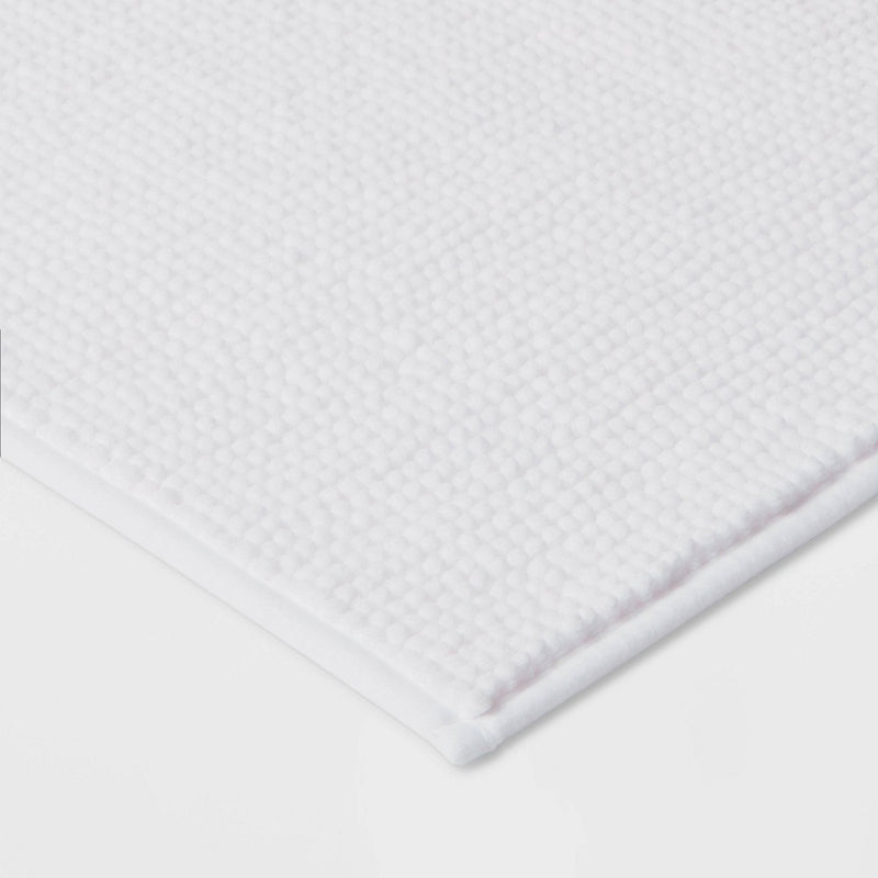 20"x58" Everyday Chenille Bath Runner White - Room Essentials