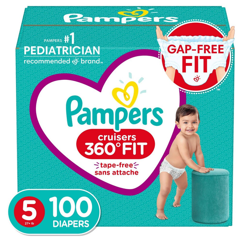 Pampers Cruisers 360 Disposable Diapers Enormous Pack - Size 5 (100ct)