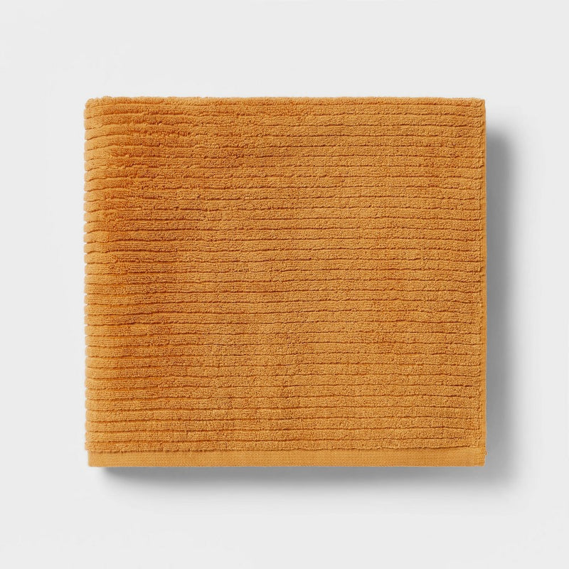 2pk Quick Dry Ribbed Bath Towel Set Gold - Threshold